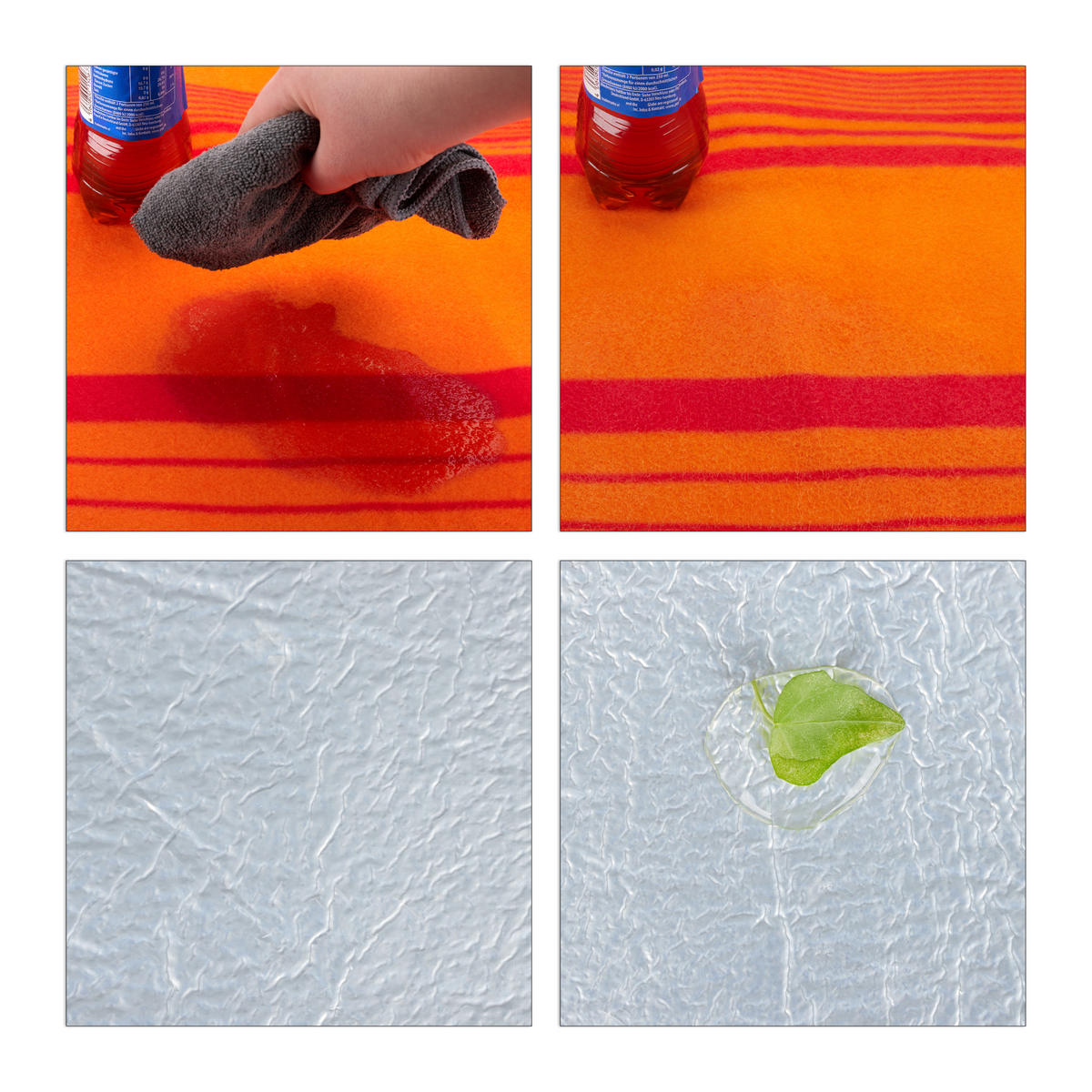 PICKNICKDECKE - Orange, Textil/Metall (200/200cm) - Relaxdays