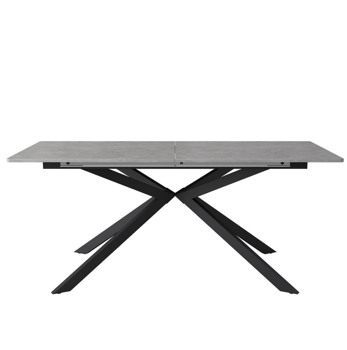 ESSTISCH 150/180/70/76 cm in Schwarz-Grau aus MDF, ausziehbar - Grau, Holzwerkstoff (180/70/75.5cm) - Flora Grace