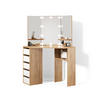 ECKSCHMINKTISCH Enna Goldkraft Eiche 110 cm mit LED Beleuchtung - Honigeiche, Holzwerkstoff (110/141.5/54cm) - Livinity®