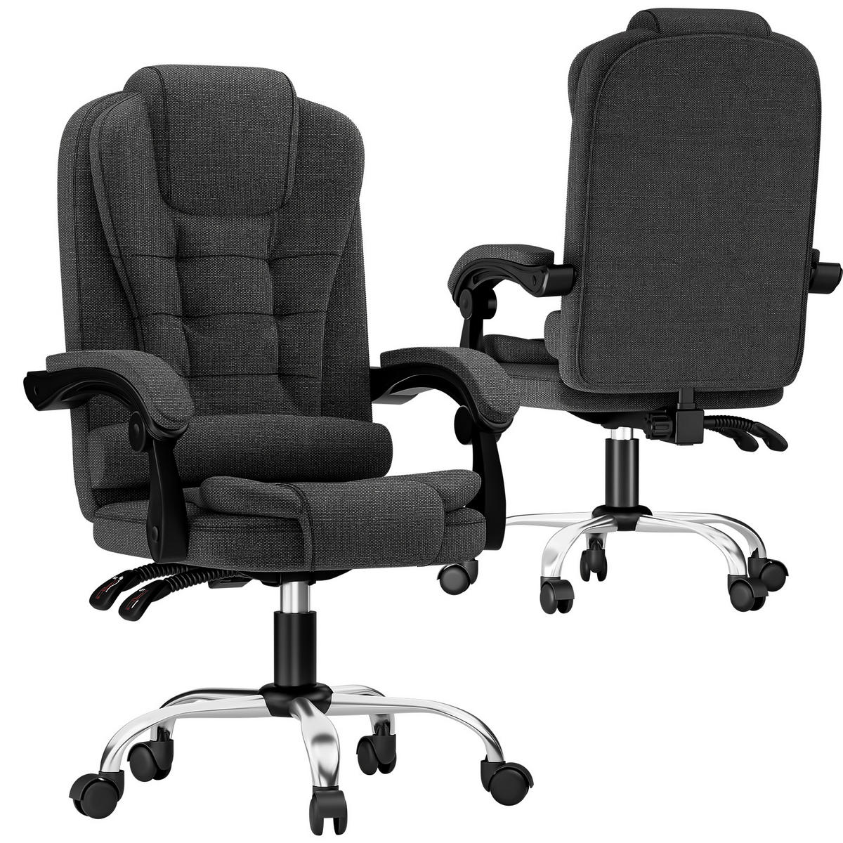 BÜROSTUHL Schwarz-Grau Serie Ergonomisch Stoff - Grau, Metall (32/58.5/70cm) - Rattrix