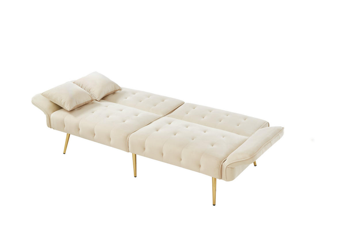 SOFABETT 178/82/70 cm Beige - Beige, Textil (82/70/178cm)