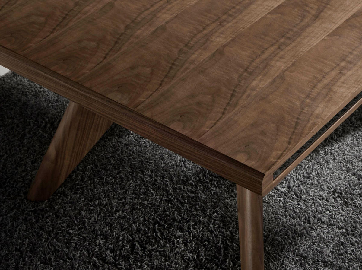 ESSTISCH Esstisch Rechteckig Walnuss aus walnussfarbenes Holz 220/110/76 cm - Transparent/Walnussfarben, Holz (110/220/76cm) - ANGEL CERDA