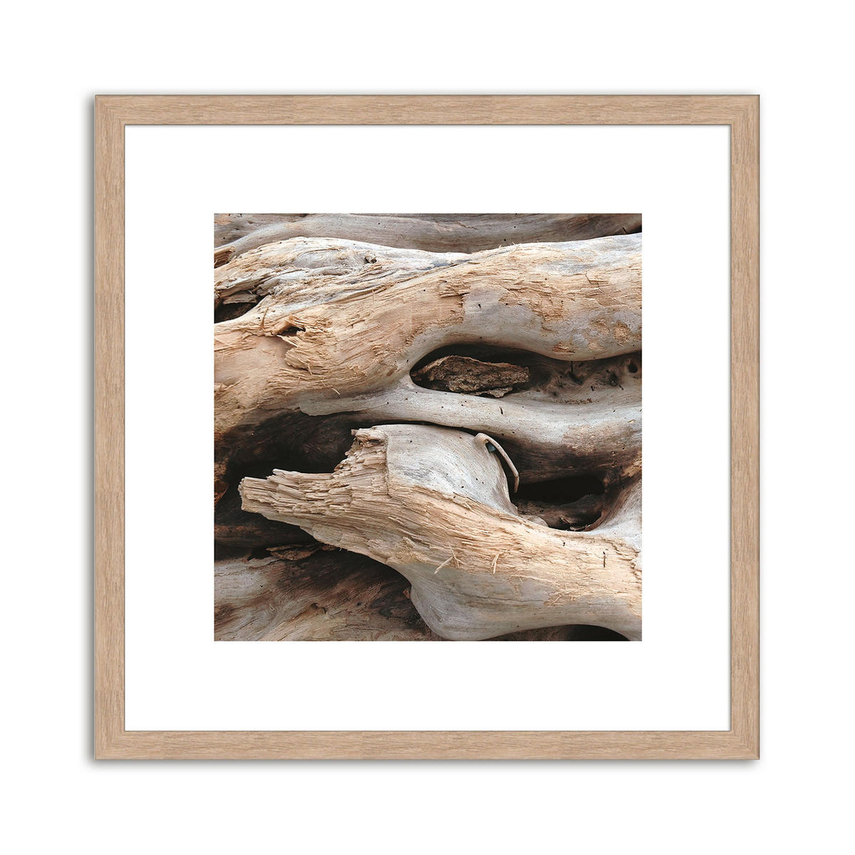 BILDER-SET mit Rahmen 4 x 30x30 cm Strand Meer beige natur - Beige, Holz (30/30cm) - artissimo
