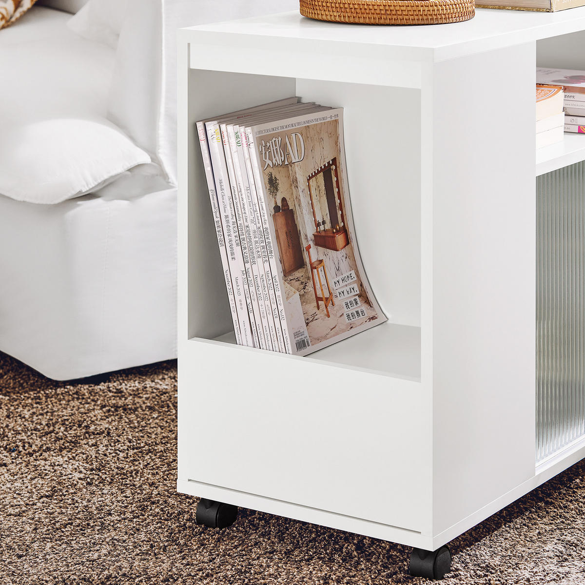 AKTENSCHRANK Weiß - Weiß, Glas/Holzwerkstoff (35/61/75cm) - SoBuy