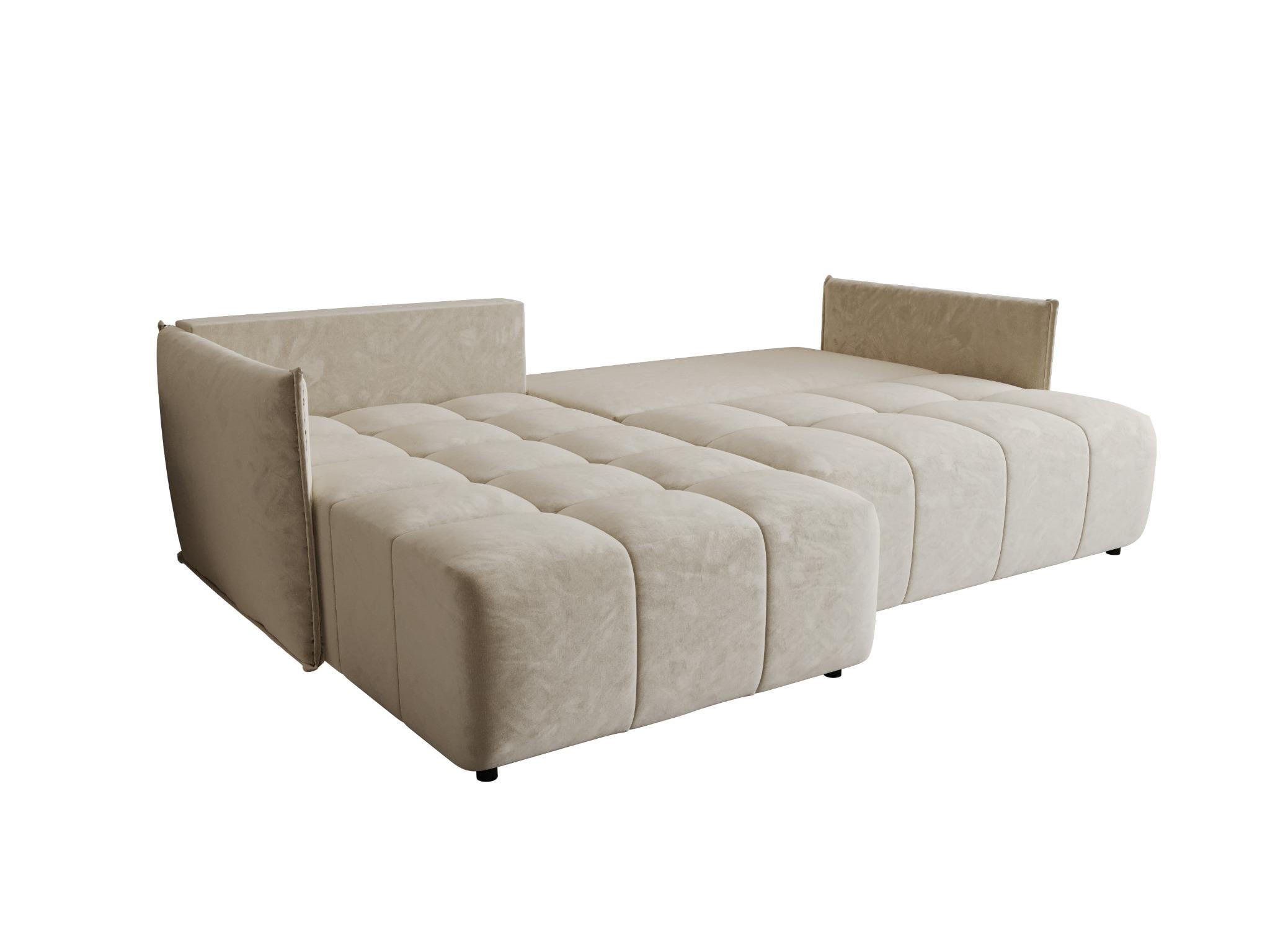 ECKSOFA mit Schlaffunktion ONIL L Monolith 02 Links mit Schlaffunktion, Beige - Beige, Textil (245/175cm) - Bedante