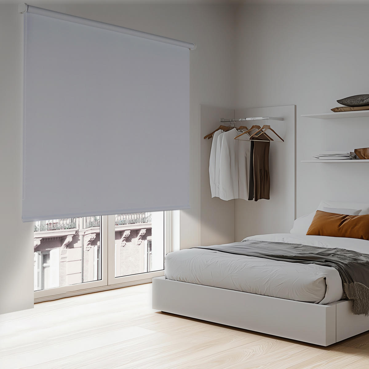 VERDUNKELUNGSROLLO Weiß 200x250 cm - Weiß, Kunststoff (200/250cm) - STORESDECO