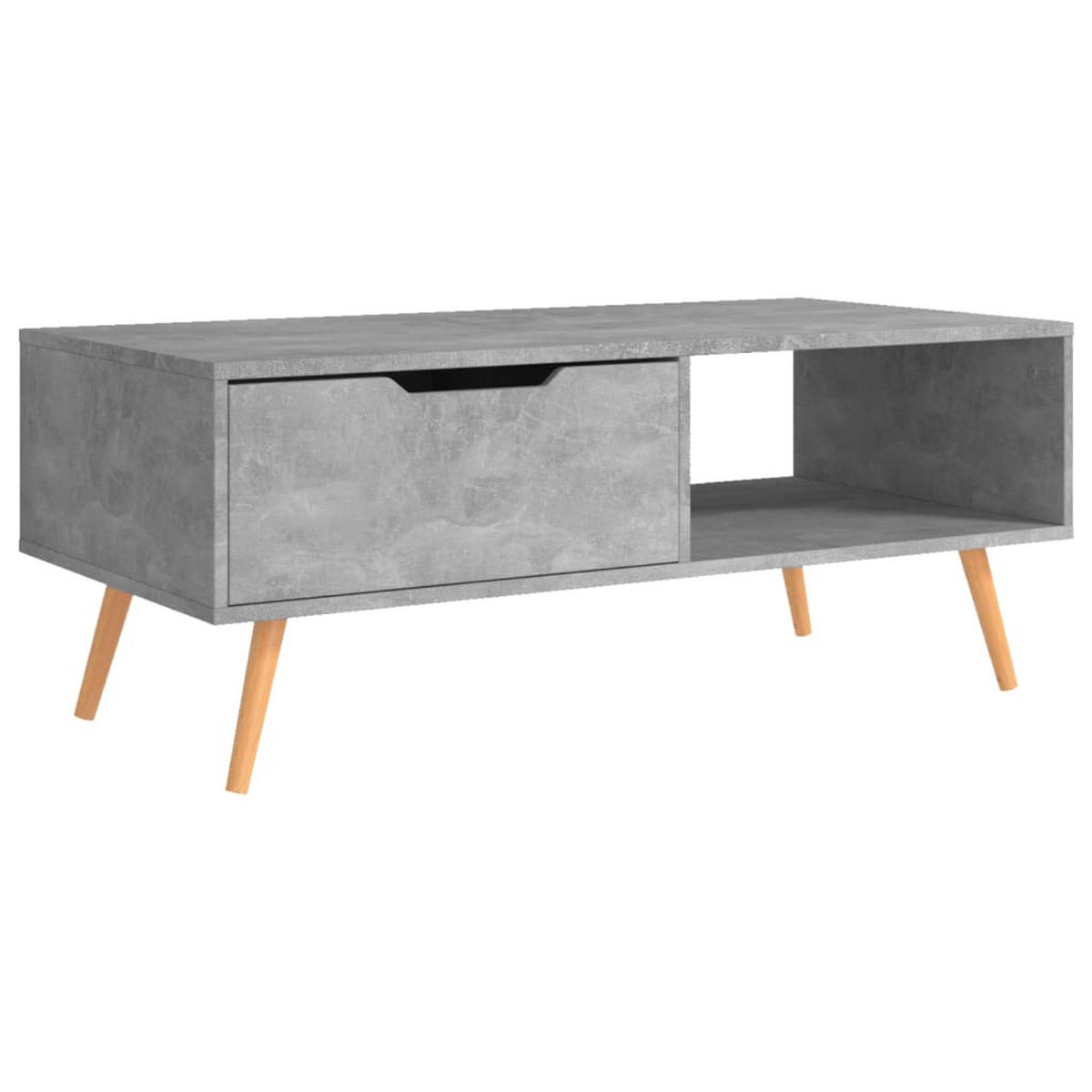 COUCHTISCH Betongrau 100x49,5x43 cm Holzwerkstoff - Grau, Holzwerkstoff (49.5/100/43cm) - furnicato