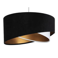 HÄNGELEUCHTE Schwarz 50/23 cm - Weiß, Kunststoff (50/1.3/23cm) - ONZENO