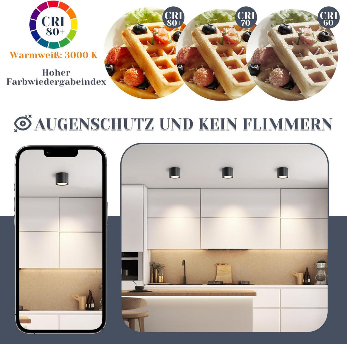 LED-DECKENLEUCHTE Hargenhainbach 10.0/10.0/10 cm - Schwarz, Metall (10/10/10cm) - ZMH