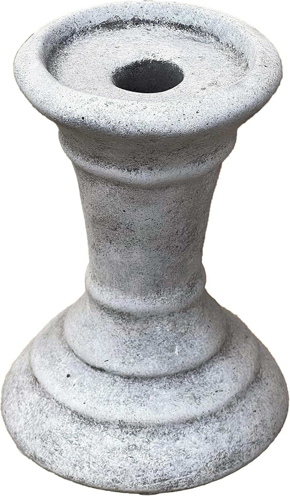 STEINFIGUR kleiner Kerzenständer frostfest Steinguss - Grau, Stein (10/16/10cm) - stoneandstyle