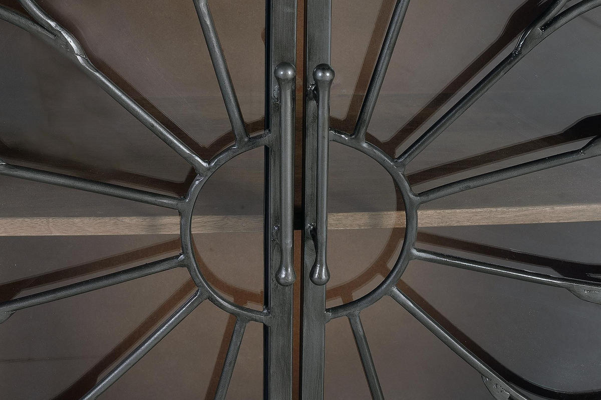 SIDEBOARD aus Mangoholz und schwarzen Metallelementen - Braun, Holz (40/95/190cm) - Giner y Colomer