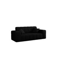SOFA 2-sitzer Couch serie NIMES Stoff Verita Anthrazit - Schwarz, Holz (183/82/92cm) - Kaiser Möbel