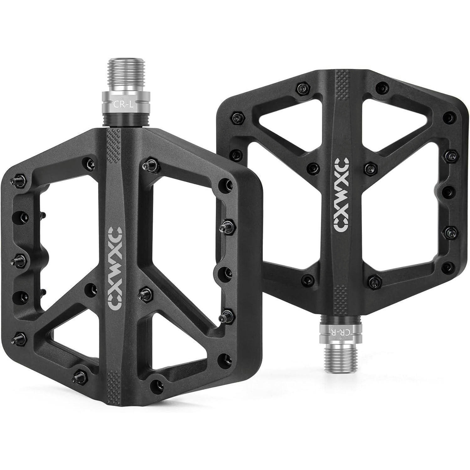 FAHRRADPEDALE Nylonfaser rutschfest 9/16 Zoll Schwarz - Schwarz, Kunststoff (12/1.5/12cm)