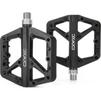 FAHRRADPEDALE Nylonfaser rutschfest 9/16 Zoll Schwarz - Schwarz, Kunststoff (12/1.5/12cm)