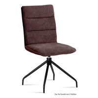 ESSZIMMERSTUHL drehbar (6er-Set) Donata 47x92x60 Schwarz/Braun - Schwarz/Braun, Kunststoff (60/92/47cm) - 58aufmkessel