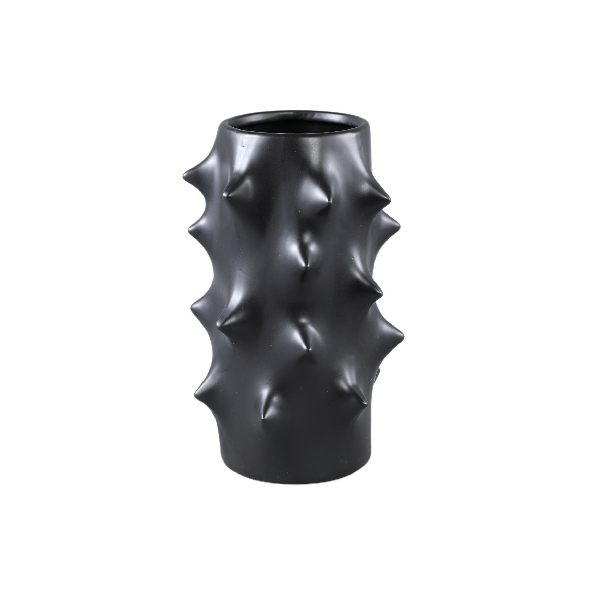 TOPF Oswaldo Schwarz 28/28/44.5cm - Schwarz, Keramik (44.5cm) - PTMD Collection