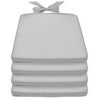 STUHLKISSEN Pia 45/40/5 cm Hellgrau 4tlg - Hellgrau, Textil (40/45cm) - Beautissu 