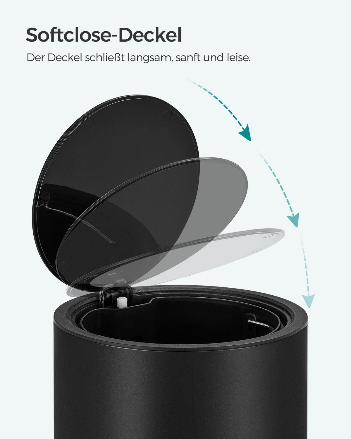 KOSMETIKEIMER Bangui - Schwarz, Kunststoff (18.8/25.7/23.8cm) - Hansiro