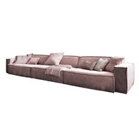 RIESENSOFA SAMU Pink Webstoff - Pink/Schwarz, Textil (418/72/106cm) - KAWOLA