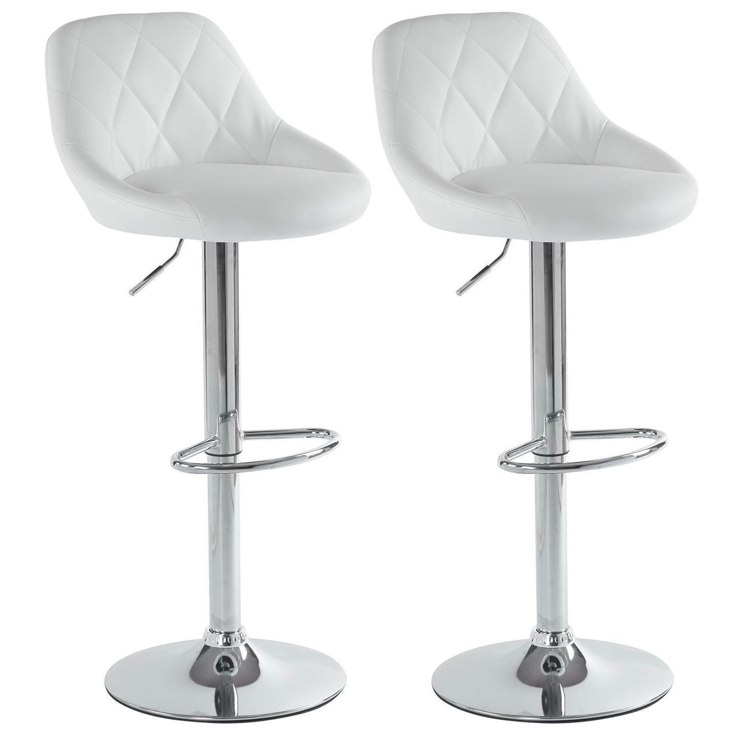 BARHOCKER 2er Set höhenverstellbar Weiß - Weiß, Kunststoff (40/83/40cm)