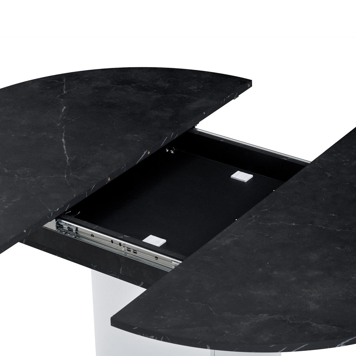 ESSTISCH WIM 100-140/100/74 cm - Anthrazit/Schwarz, Holzwerkstoff (100/100/74cm) - B&D Home