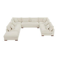 SOFA - 10 Personen - samt - beige Sperone - Beige, Textil (102/85/77cm) - Vente-Unique