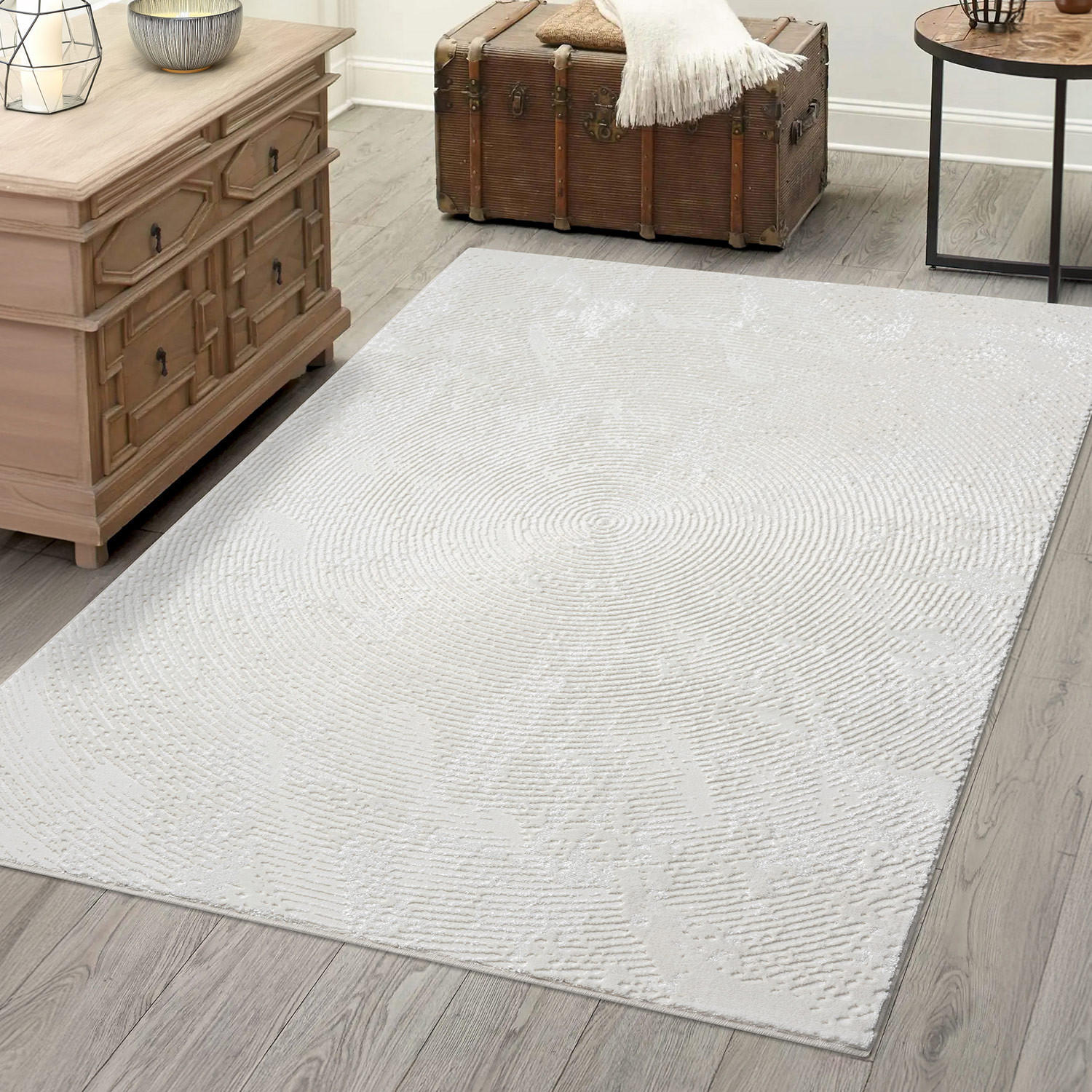 KURZFLOR-TEPPICH Antik 481 Creme 120x170 cm - Creme, Textil (120/170cm) - carpet city