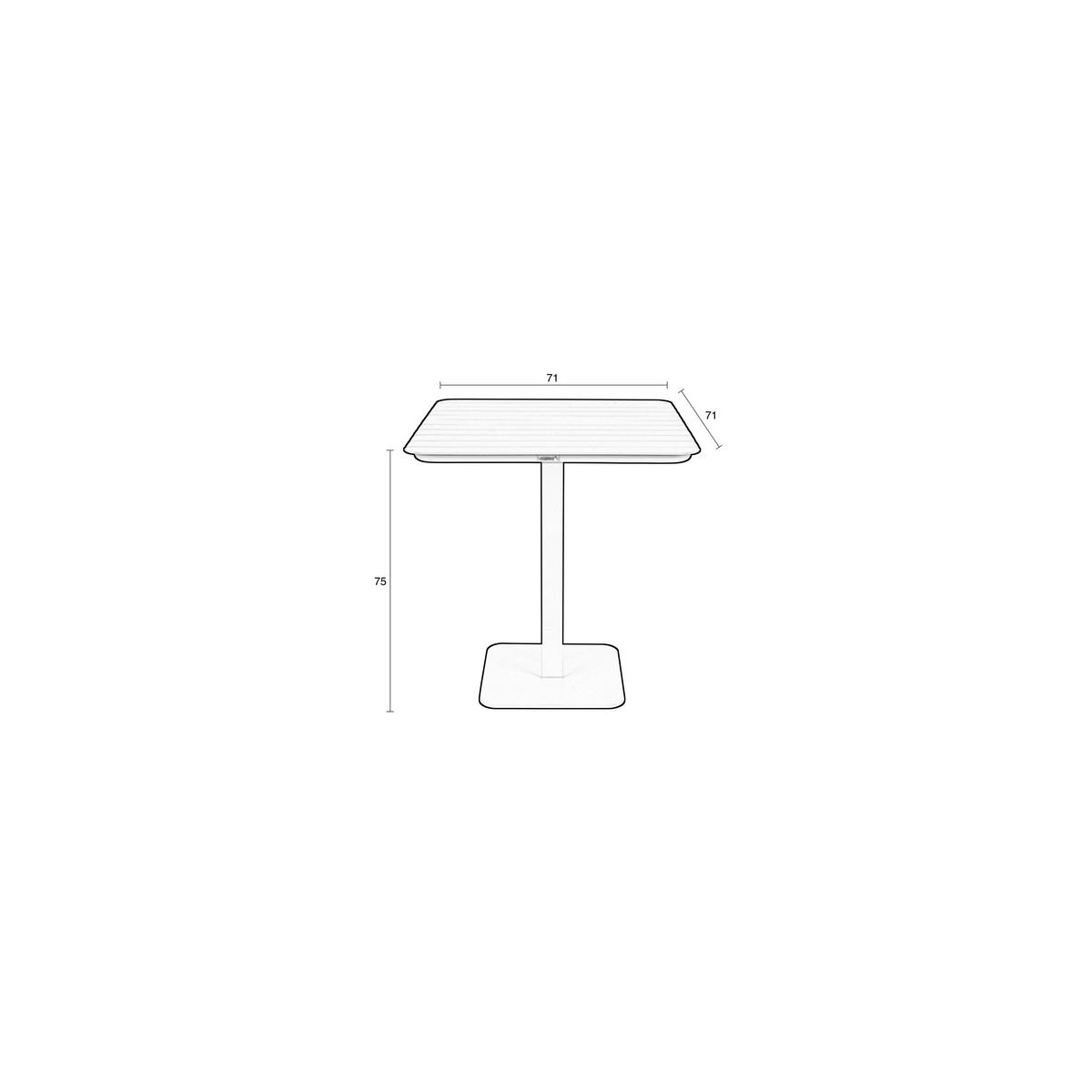 BISTROTISCH Vondel Garten 71x71 cm Schwarz - Schwarz, Metall (71/71/75cm) - Zuiver