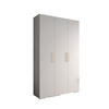 DREHTÜRENSCHRANK 236.7/150/47 3-türig - Goldfarben/Weiß, Holz/Metall (150/236.7/47cm) - Abiks Möbel
