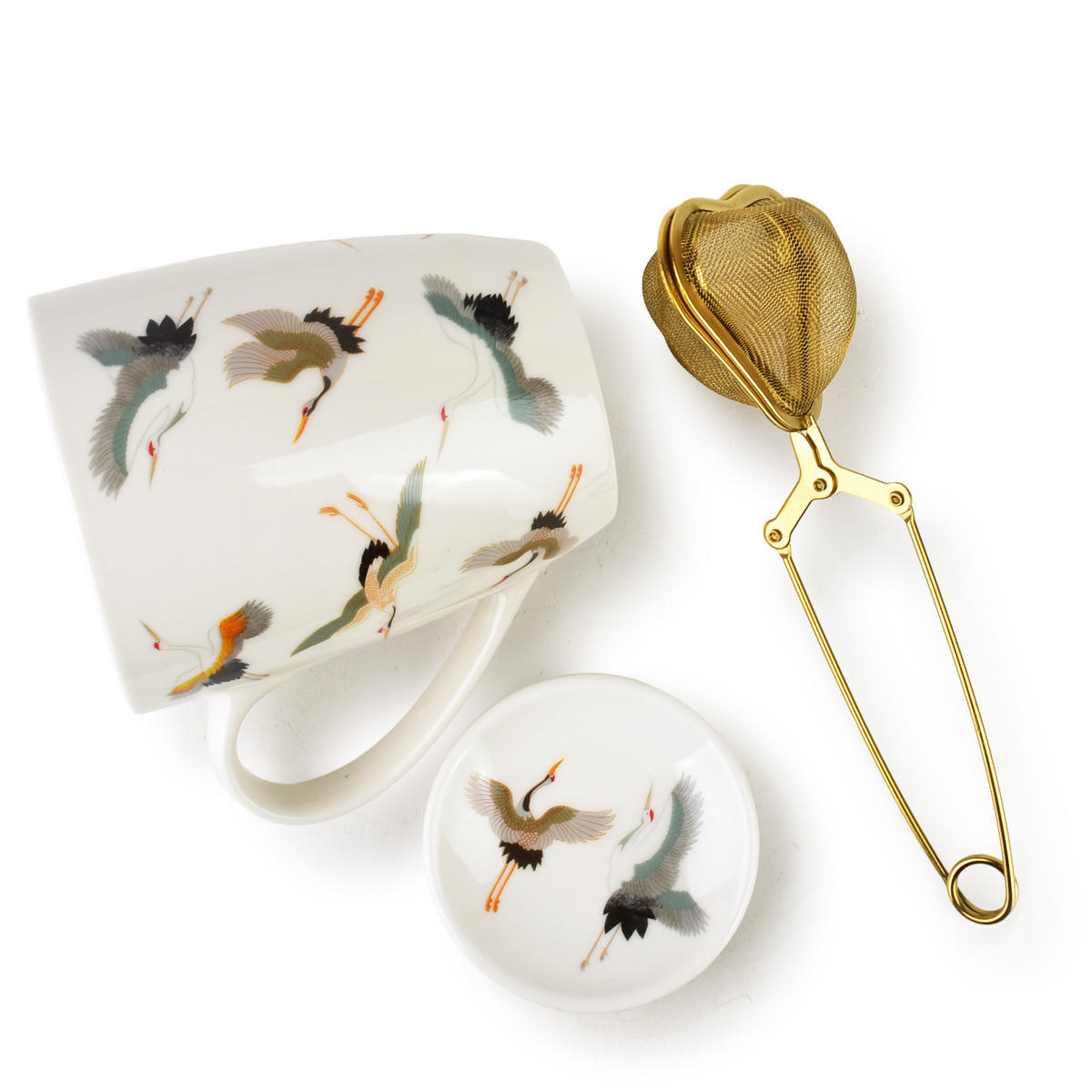 BECHER Arifa Weiß 8.5/12.5/10.5 cm Porzellan - Weiß, Keramik (0.37L) - Mondex