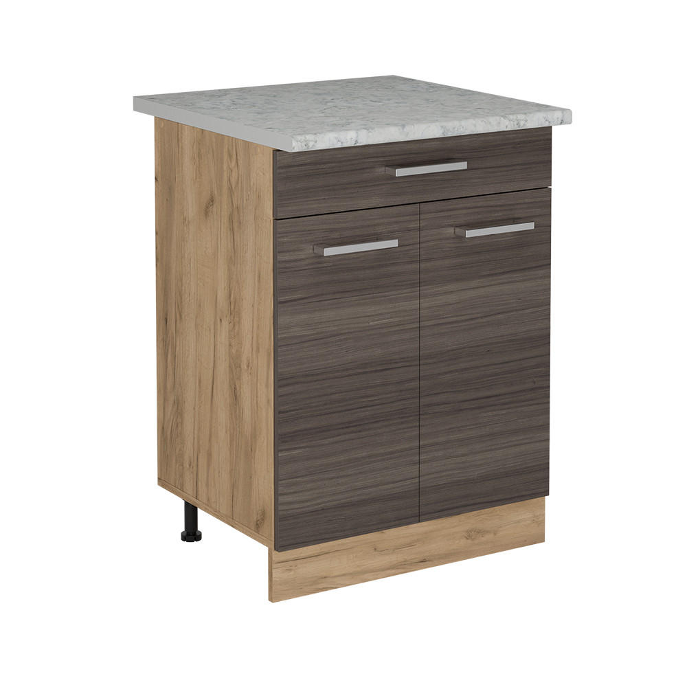 Vicco Küchenunterschrank Grau, Eiche 60x81.6x60 cm