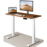 SCHREIBTISCH Elektrisch Höhenverstellbarer HomeOne 120x60cm Weiß/Walnuss mit Memory-Funktion, Anti-Kollisions Technologie - Walnussfarben/Weiß, Holzwerkstoff (60/120/72cm) - Desktronic