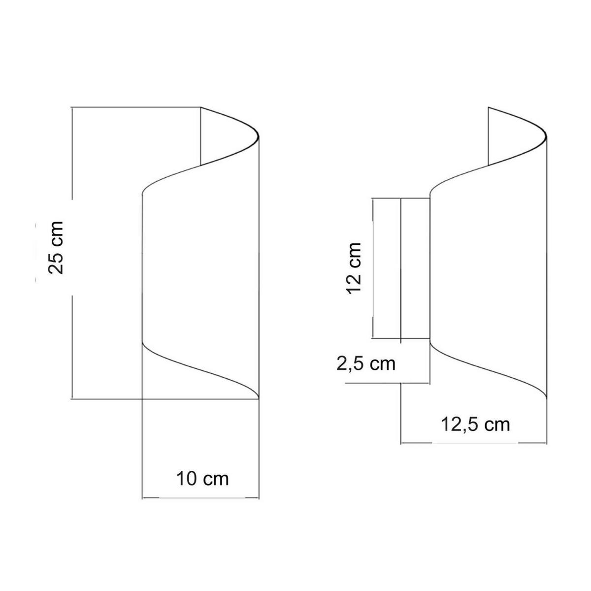 WANDLEUCHTE Dani, Weiß, 25cm - Weiß, Metall (10/10/25cm) - KOSILUM