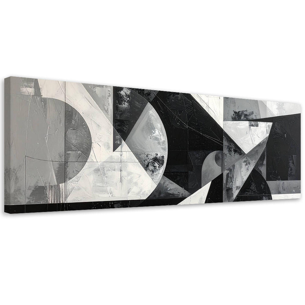 LEINWANDBILD 3D und geometrisch 150x50cm - Grau, Textil (150/50cm) - Feeby