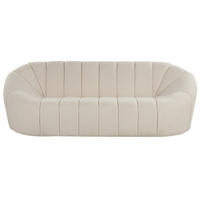 3-SITZER-SOFA Polyester Weiß Lomma - Weiß, Textil (190/70/82cm) - Beliani