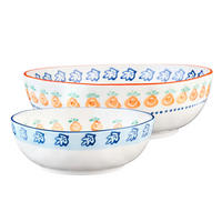 SALATSCHALEN Napoli Ø23,5cm und Ø28cm - 2er-Set - Zitrusfrucht - Weiß, Keramik - Björn
