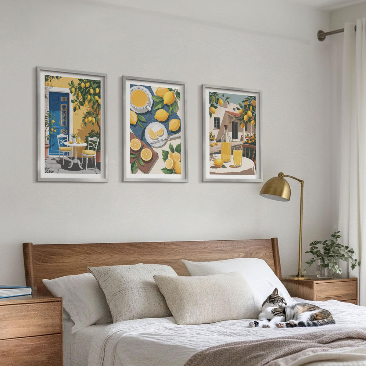 BILDER SET 3er Set - 40x60 cm Silberner Rahmen - Patio Sun Limonade - Silberfarben, Kunststoff (40/60cm) - TULUP