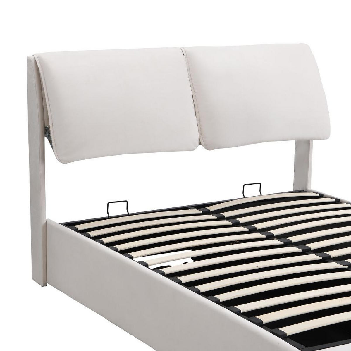 POLSTERBETT 140/200 cm in Weiß mit Drei Schubladen - Weiß, Holz/Textil (140/200cm) - KOMHTOM