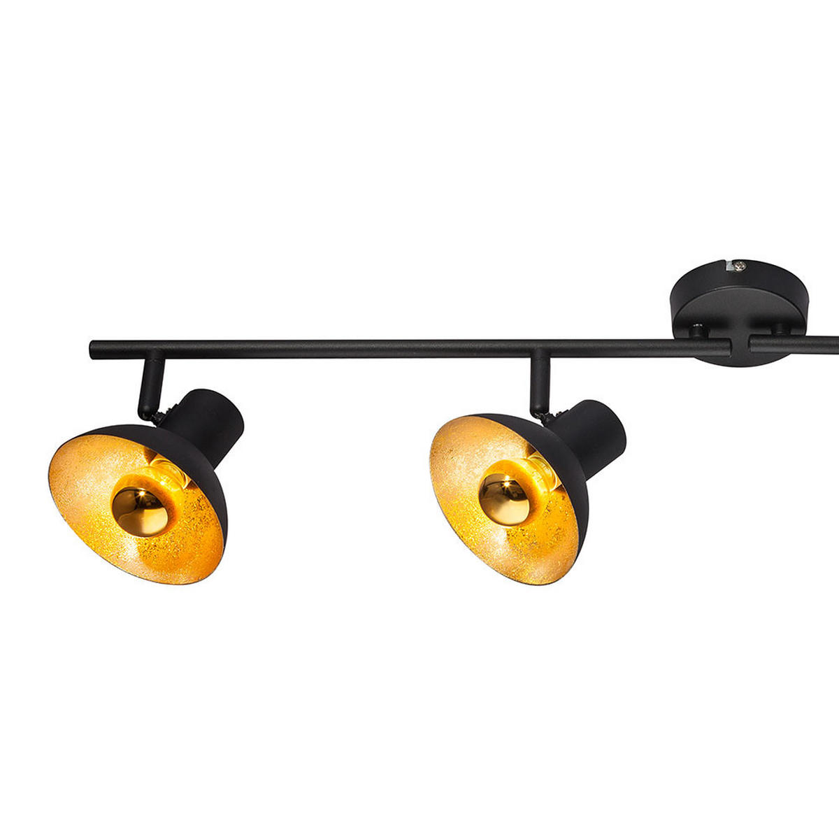 LED DECKENLEUCHTE Metall Schwarz Gold - Schwarz, Metall (85/12/17.6cm) - Globo Lighting