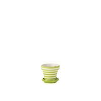 BLUMENTOPF GRANADA STRIPES - Töpferei - Grün - S - Ø 17 cm - Multicolor, Keramik (17/15cm) - J-Line