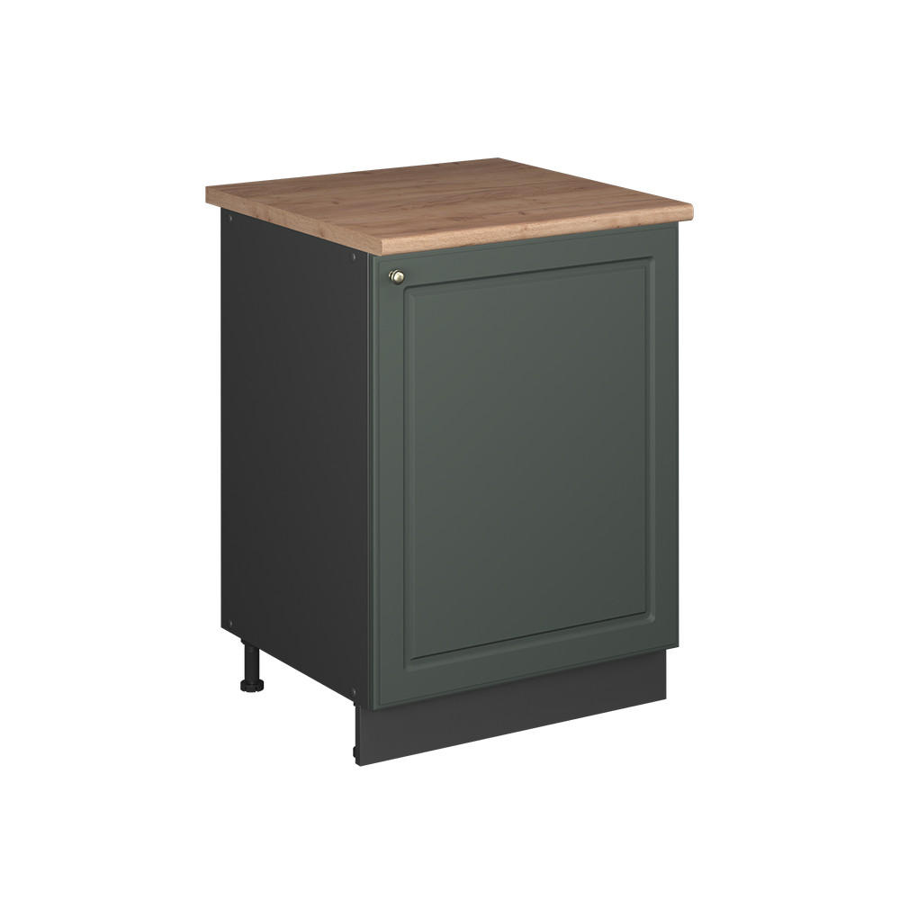 SPÜLENUNTERSCHRANK Fame-Line, Grün-Gold Landhaus/Anthrazit, 60 cm - Anthrazit/Grün, Holzwerkstoff (60/82/60cm) - Vicco