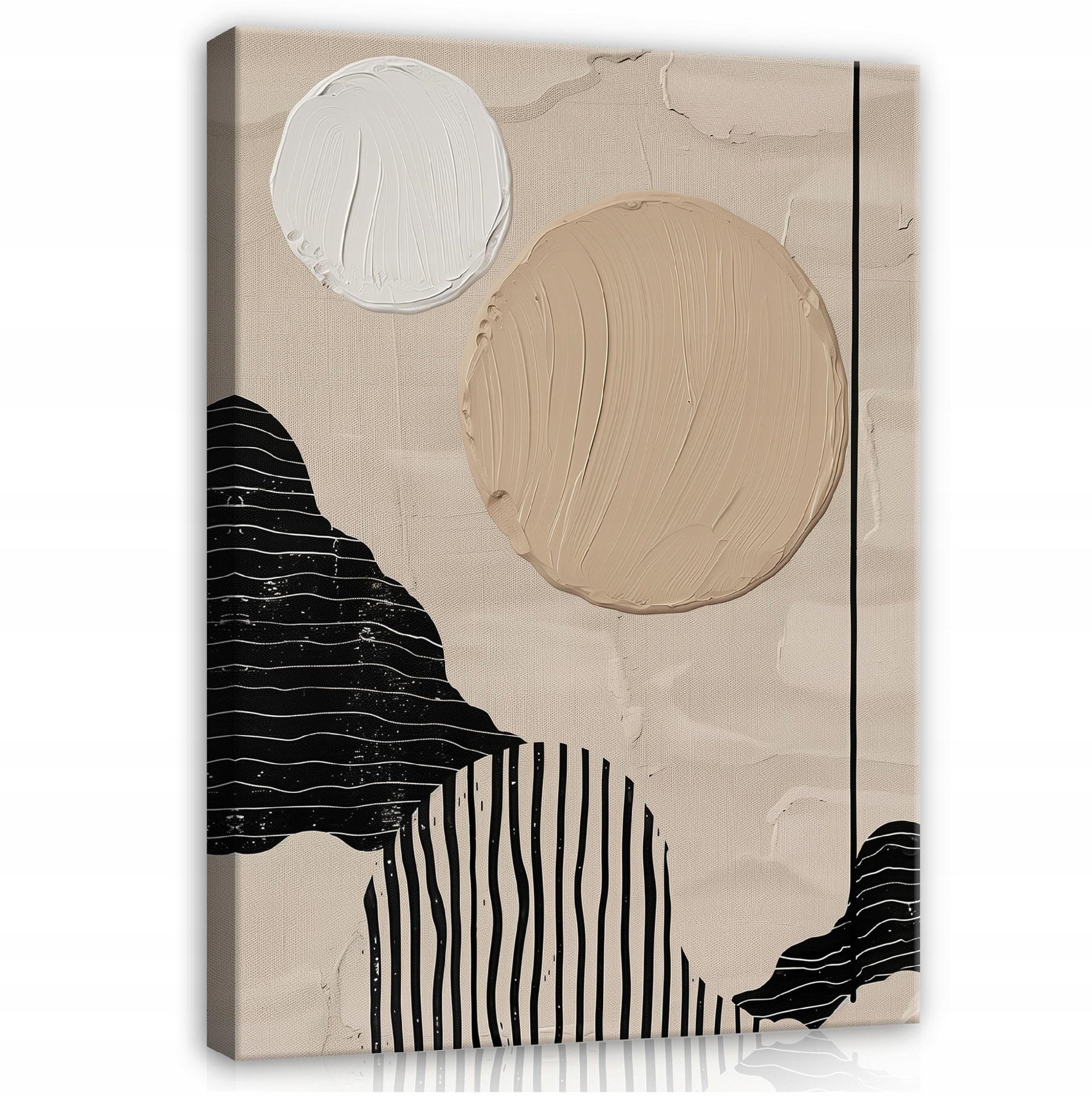 BILDER auf Leinwand Abstrakt Boho 100x70 - Multicolor, Holzwerkstoff (70/100cm) - Wallarena