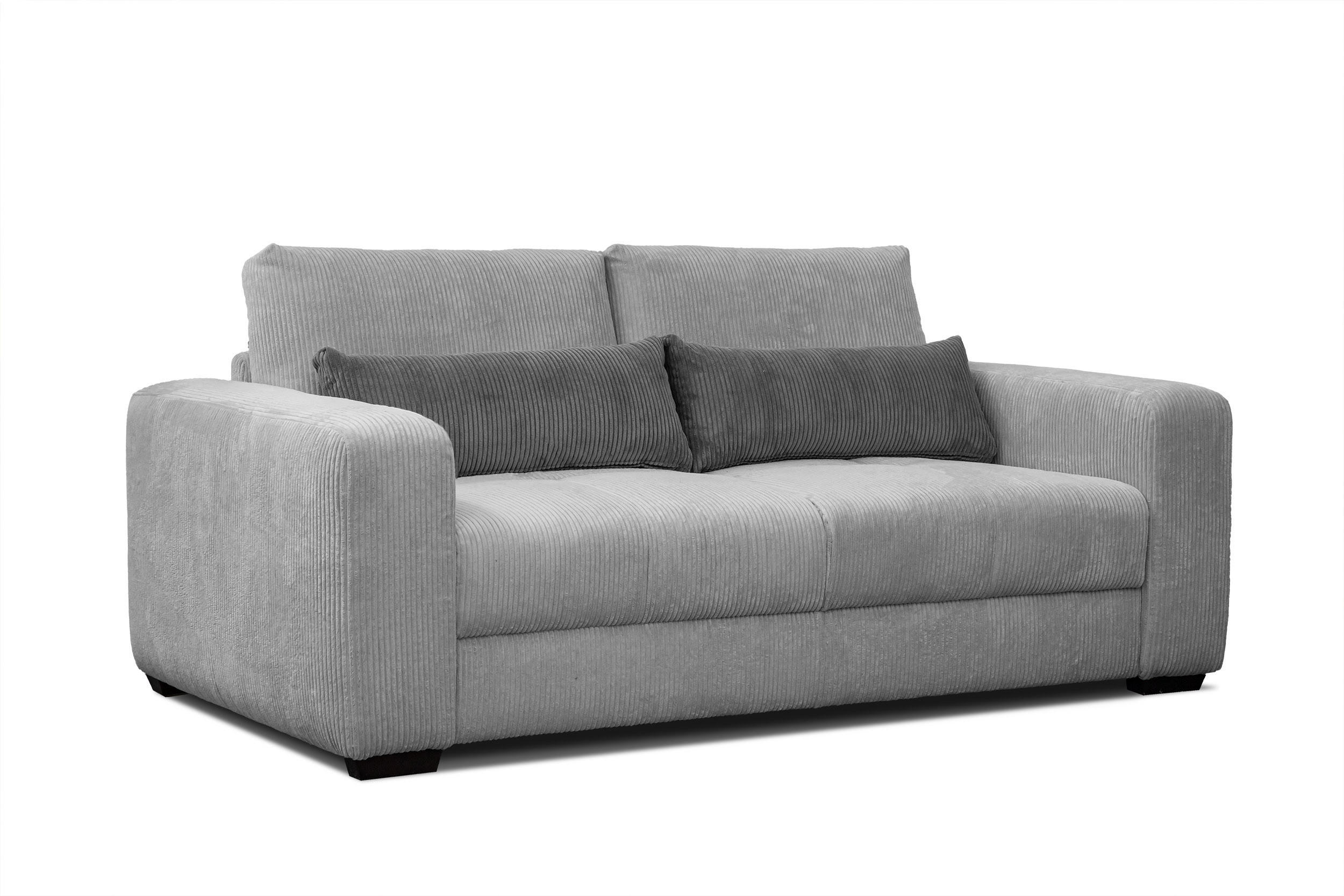 SOFA OLI 3-Sitzer, hellgrau - Hellgrau, Holz/Textil (208/91/108cm) - Courtois Laville