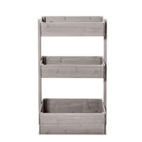 HOCHBEET FREYJA mit 3 Etagen 76*43*120 cm - Grau, Holz (76/120/43cm)