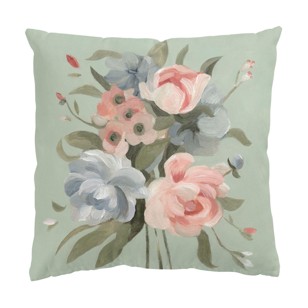 DEKOKISSEN 2er-Set Bouquet in Pastell Set I 40/40 cm - Rosa, Textil (40/40cm) - Bilderwelten