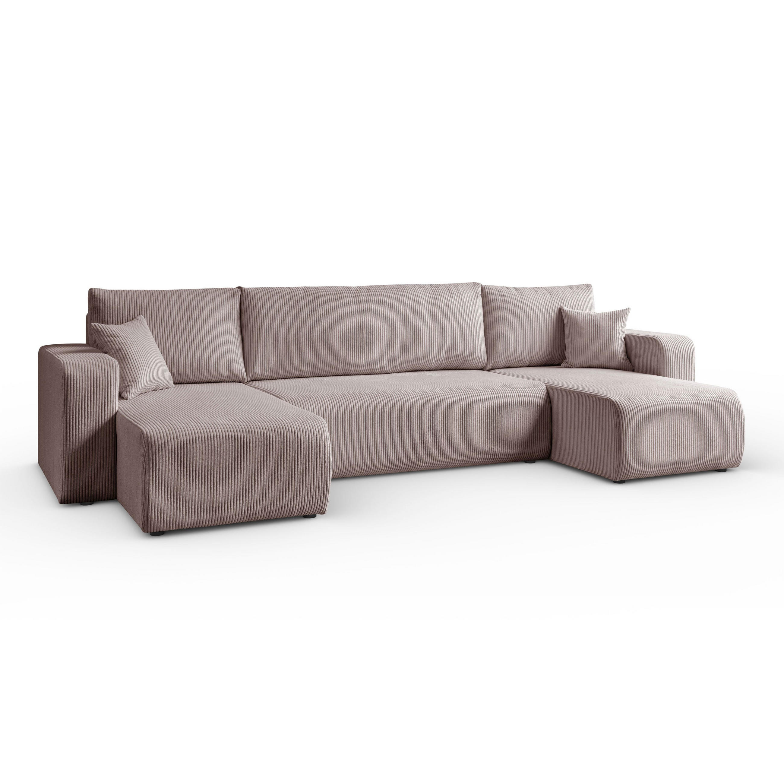 ECKSOFA PRESTIGE U mit Schlaffunktion, Poso 27 - Rosa, Textil (317/83/143cm) - Lookway
