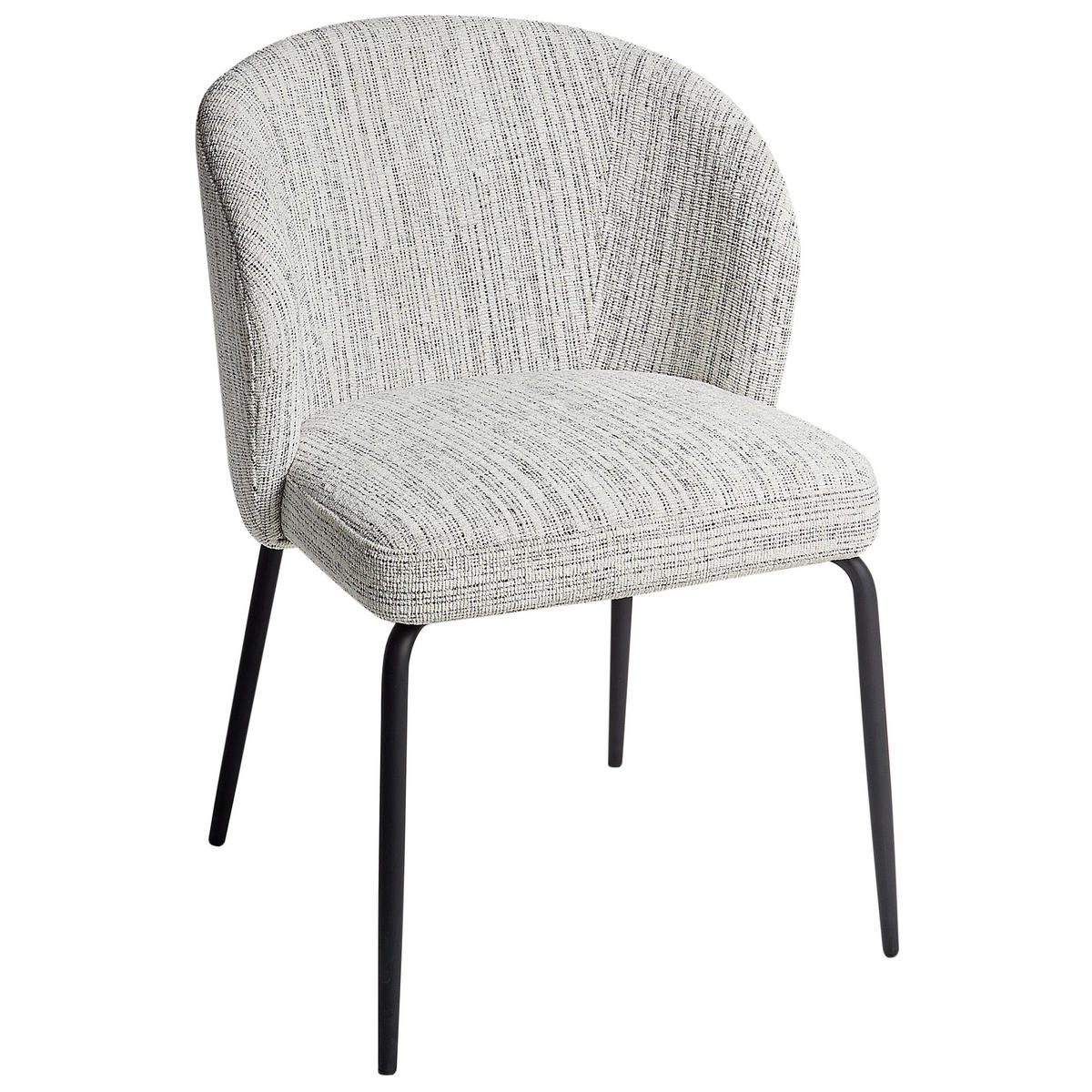 ESSZIMMERSTUHL 2er-Set Weiß/Schwarz Zana - Schwarz/Weiß, Textil (55/80/56cm) - Beliani