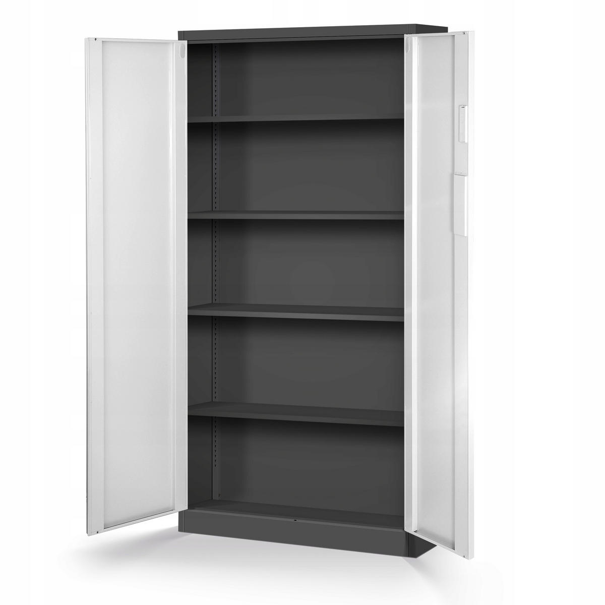 AKTENSCHRANK Daniel - Anthrazit/Weiß, Metall (90/185/40cm) - Jan Nowak