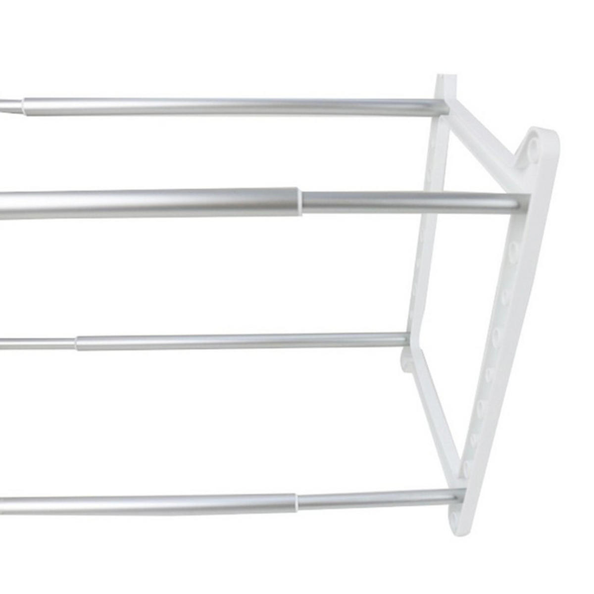 KÜCHENREGAL 2-Stufig Verstellbar Metall - Silberfarben/Weiß, Kunststoff/Metall (70/39/26.5cm) - Livingandhome