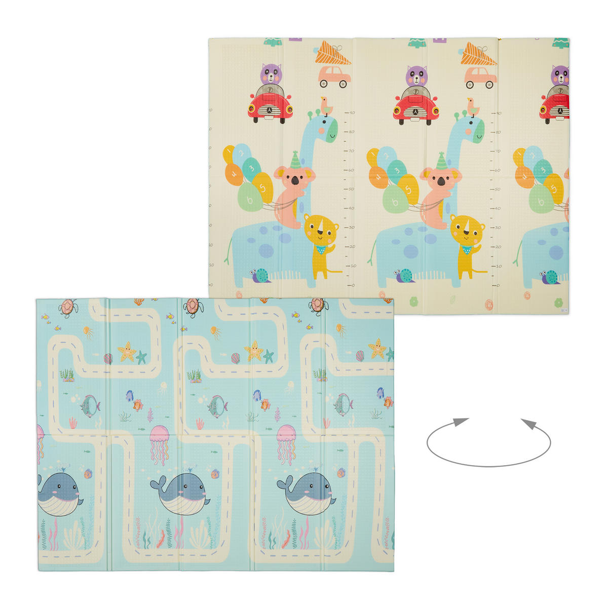 HRACIA podložka - viacfarebná, textil/plast (200/150cm) - Relaxdays